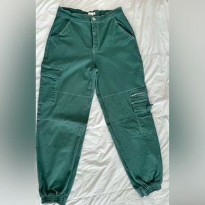 Green Cargo Baggy Hipster Pants Medium